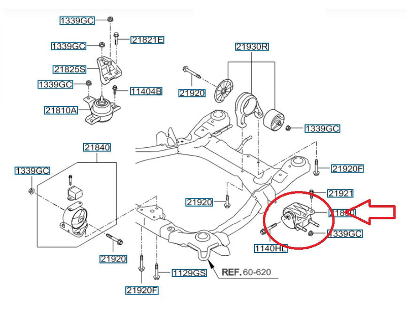 COXIM DO MOTOR ESQUERDO HYUNDAI SANTA FÉ 3.3 2013 A 2022