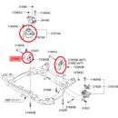 KIT 3 COXINS DO MOTOR KIA CARENS 2.0 2006 A 2016